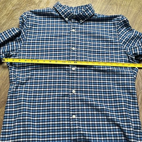 GAP White and Blue Plaid Long Sleeve Button Down Shirt Size L - Picture 9 of 12